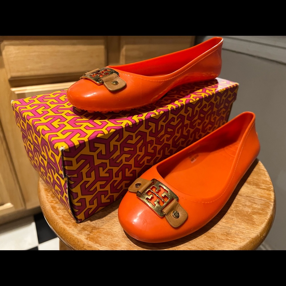 TORY BURCH JELLY DRIVER FLATS SIZE 8